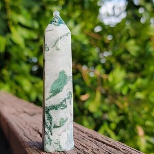 SOLD ❌️ #15 SPECIAL DEAL 🤑 NEW 3.75" MOSS AGATE TOWER